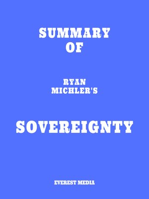 cover image of Summary of Ryan Michler's Sovereignty